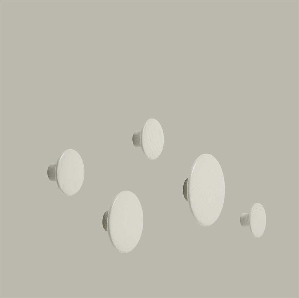 Wall dots wood in white