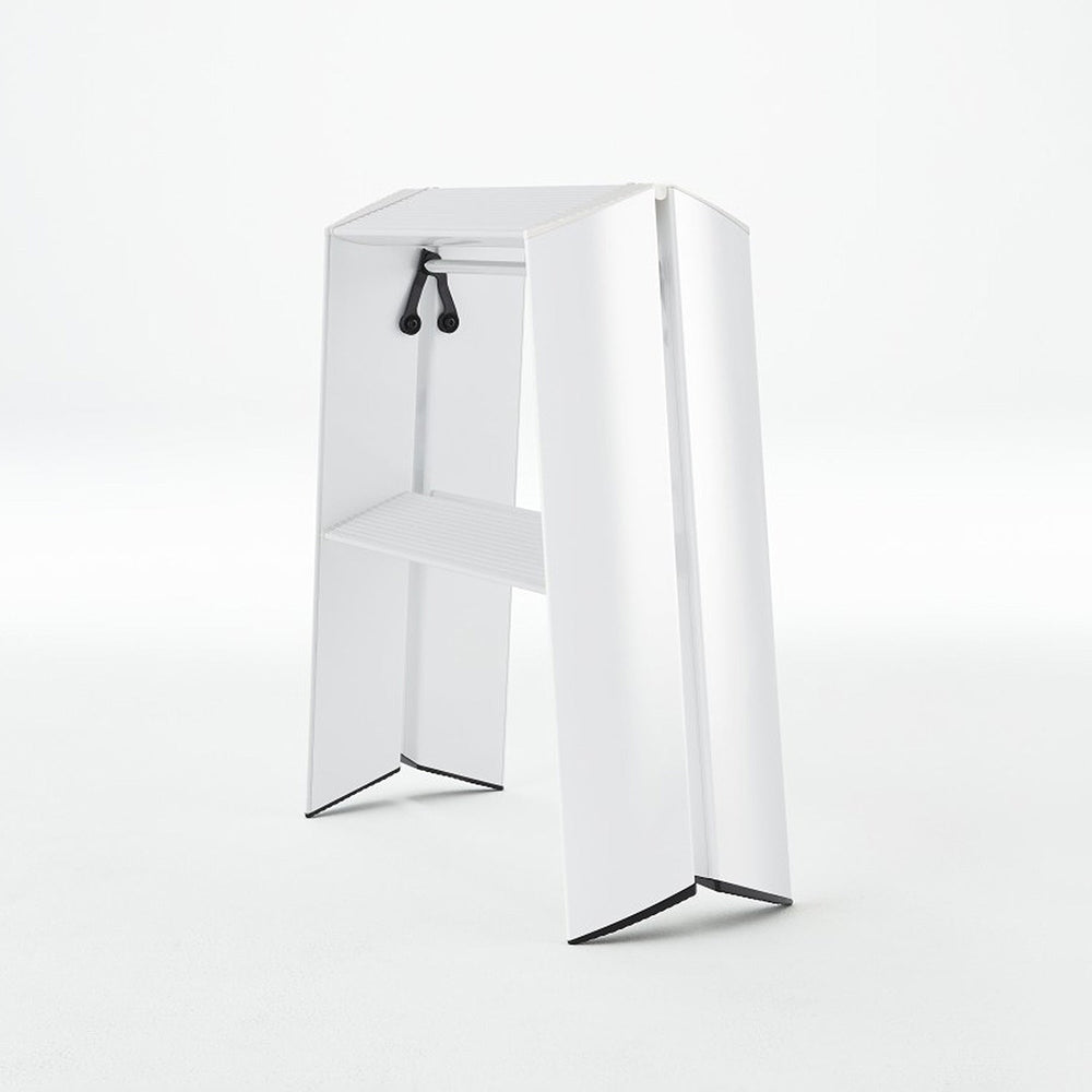 Lucano replica wide 2 step ladder in white