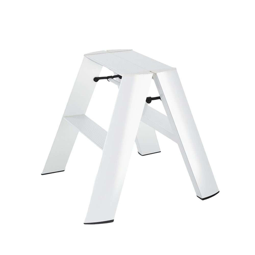 Lucano replica wide 2 step ladder in white