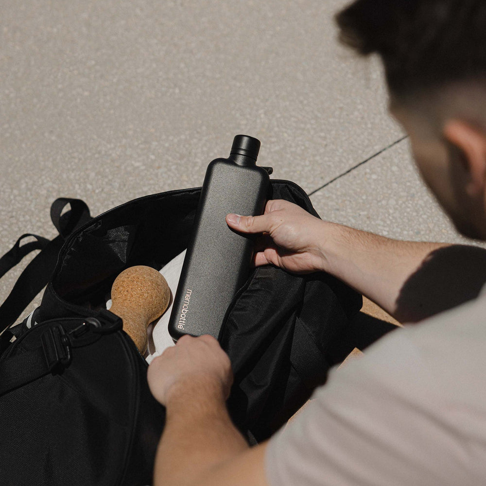 Memobottle replica bottle slim stainless steel in black