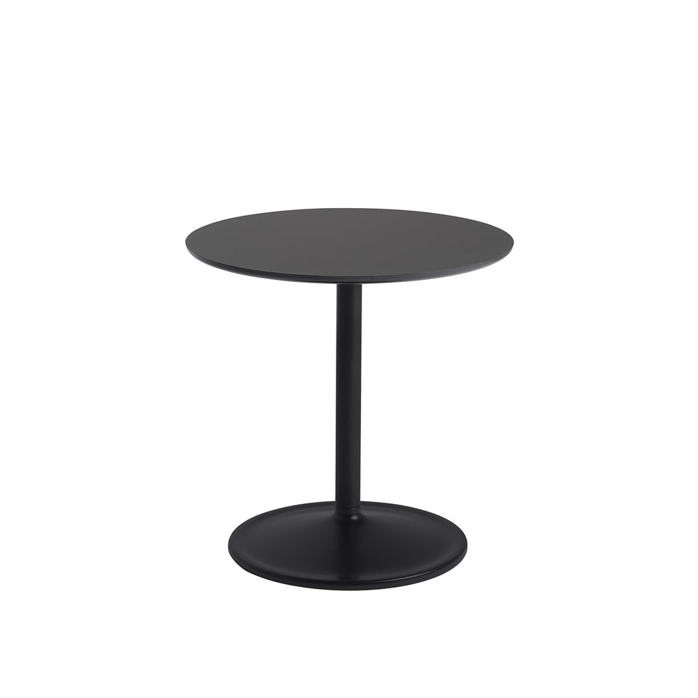 Soft side table 48x48cm in black nanolaminate